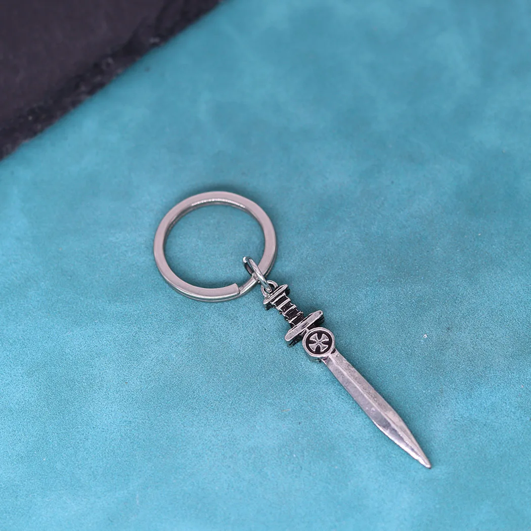 Catholic Military Templar Knights Symbol Keychain Medieval Sword Letter Envelope Opener Soldier Cross Pendant Key Chains - view 2