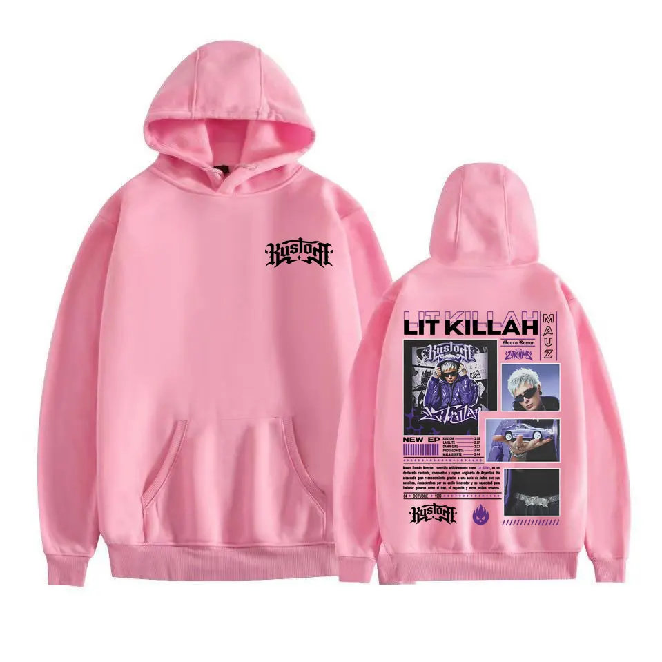 مغني الراب مضاء كيل الله ألبوم جولة 2025 غطاء هوديس الرجال النساء موضة خمر الهيب هوب هوديي عادية Bodywarmer البلوز الشارع الشهير #6