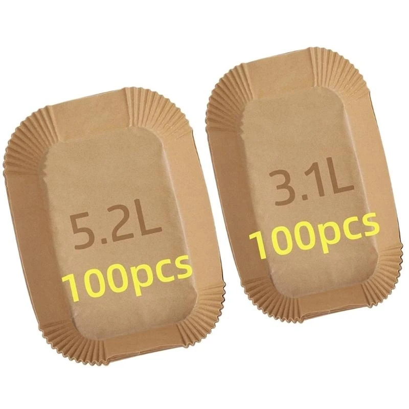 Упаковка из 200 воздушных фритюрных прямоугольных вкладыш