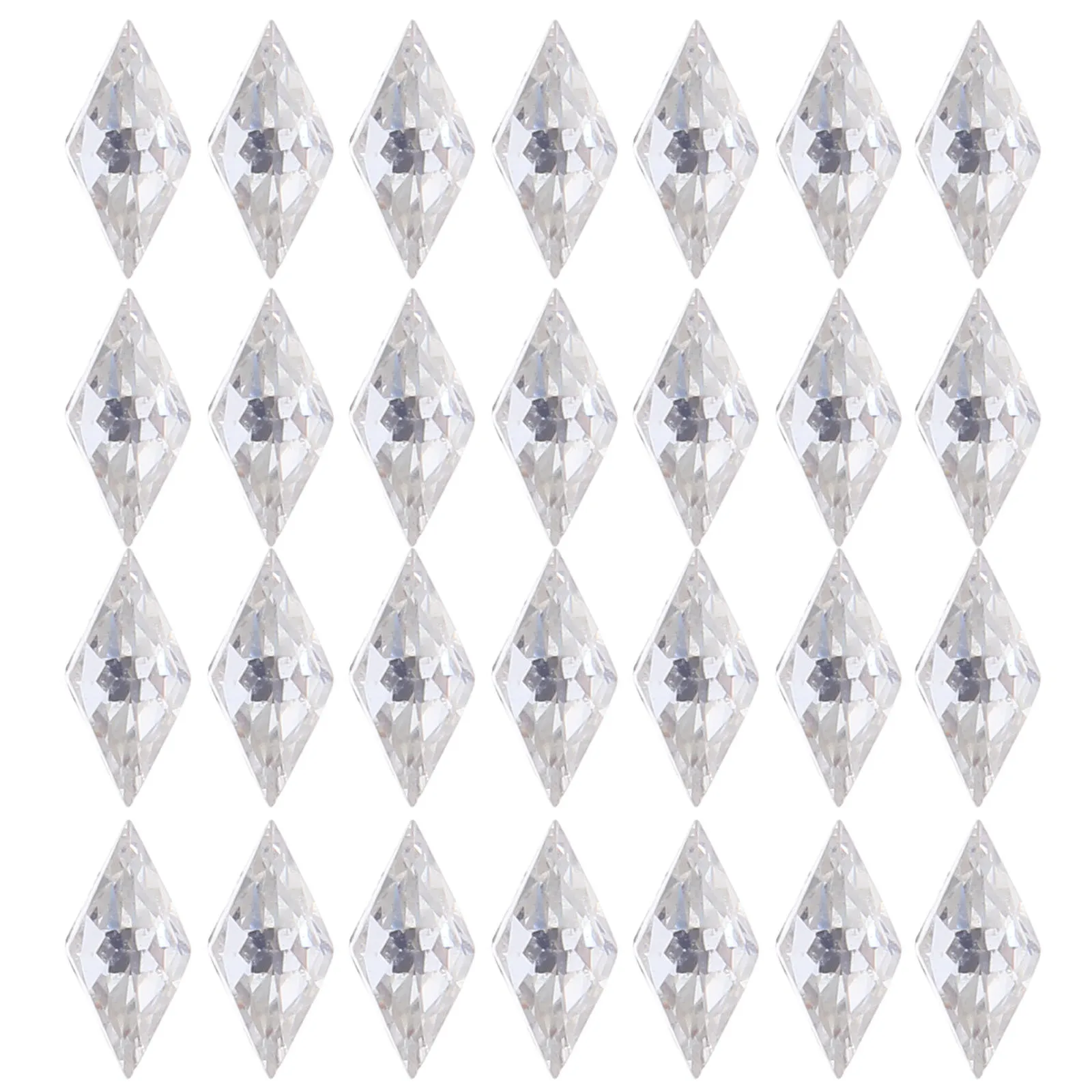 50 Uds Mini diamantes de imitación rómbicos para uñas piedras de circón con parte posterior plana abalorios para uñas deslumbrantes cuentas de circonia cúbica para manicura DIY