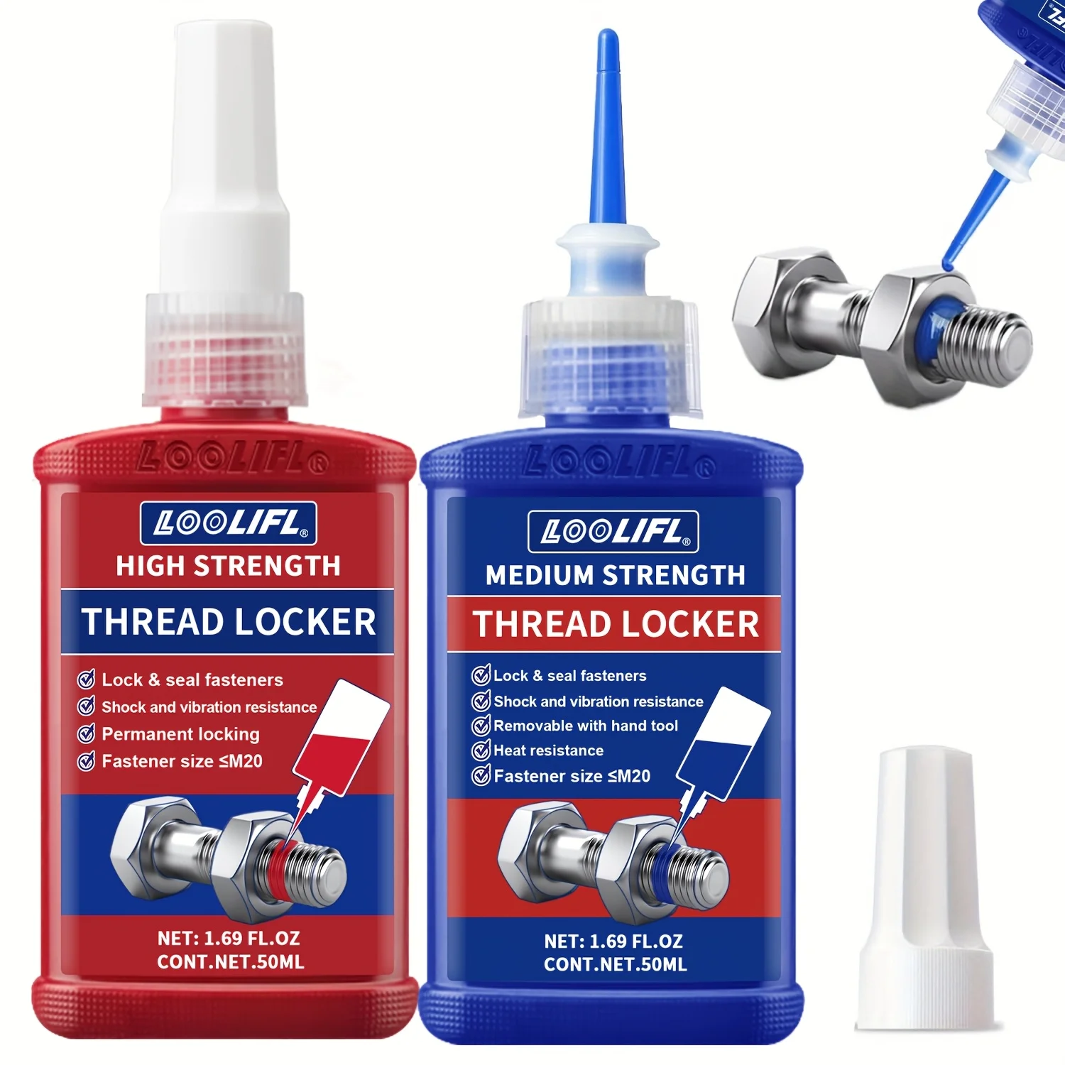 10-50ml Threadlocker 243-271 Medium Strength Threadlocker Anti Rust Blue Thread Locking Agent Adhesive Caulk Adhesives Sealer
