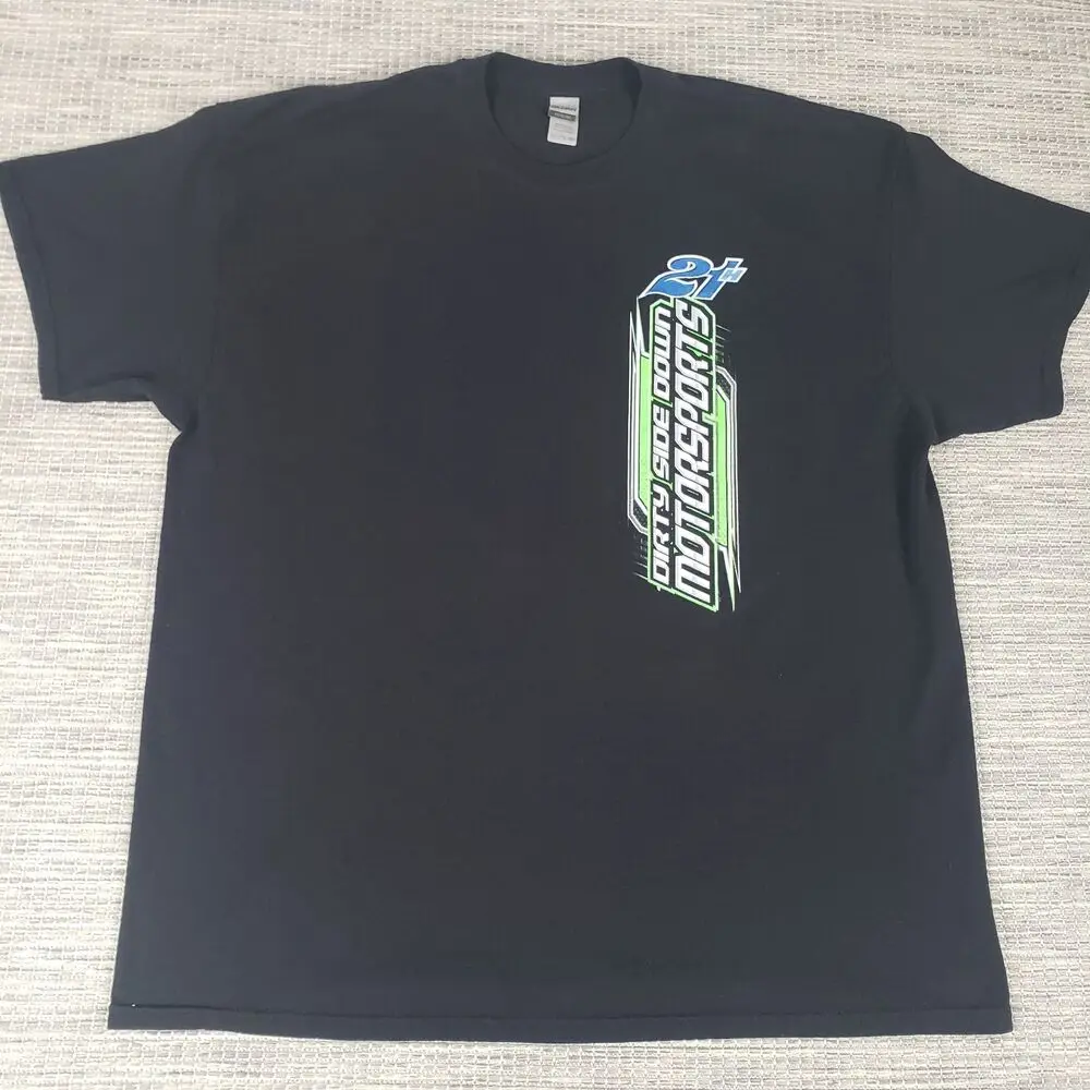 Travis Horan Racing T Shirt Mens Black 2XL XXL Double Sided