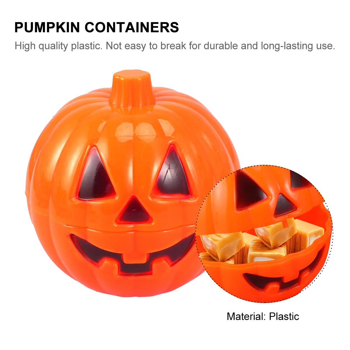 6 Pcs Halloween Small Pumpkin Props Toy Containers Candy Bowl Bucket Faux Pumpkins Bulk Storage Baby