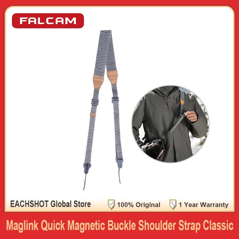 

FALCAM Maglink Quick Magnetic Buckle Shoulder Strap Classic Grey Neck Belt for Nikon Canon Sony Camera