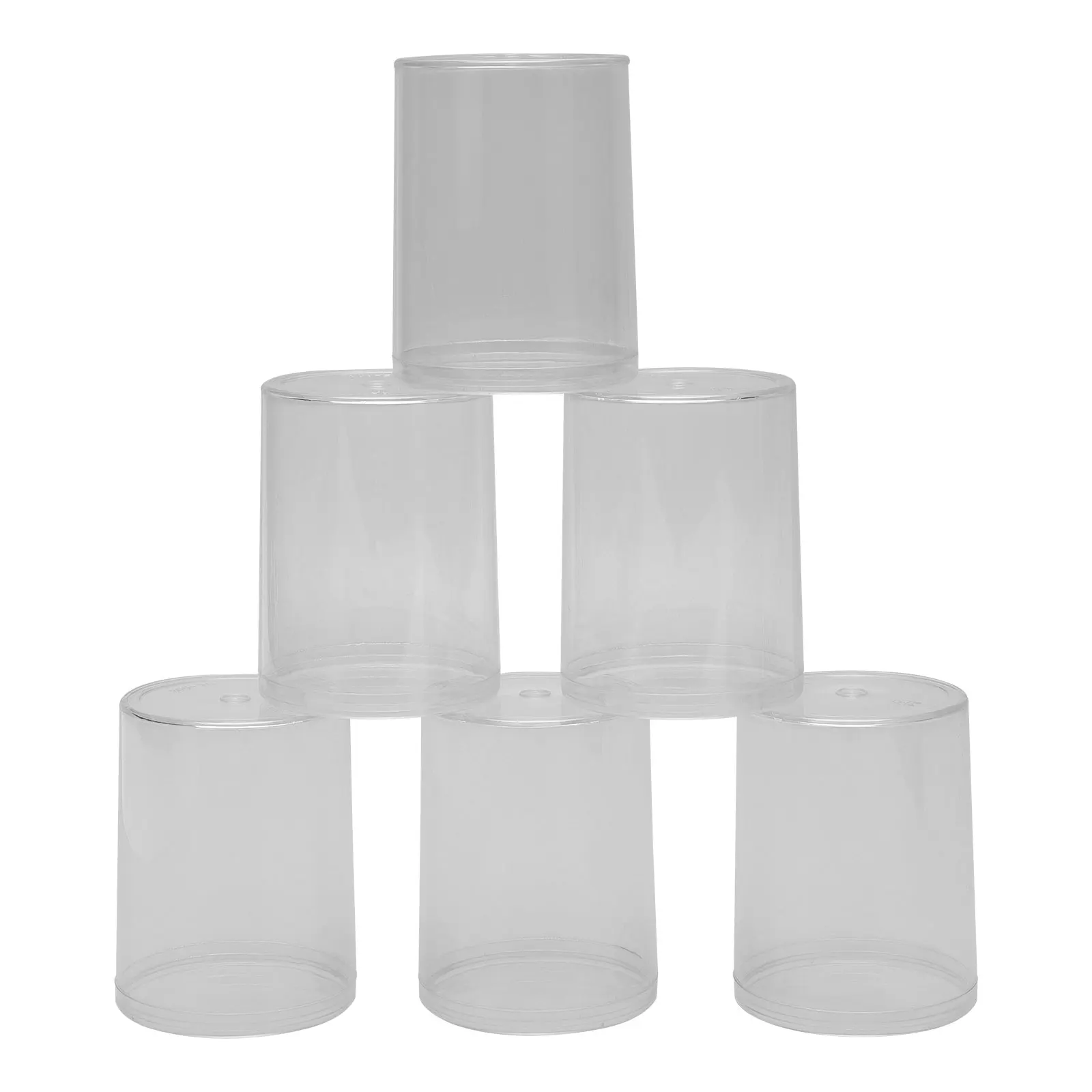 

6pcs Round Storage Boxes Figurines Transparent Model Display Case Mini Trinket Boxes Dust Protection Practical Game Accessories