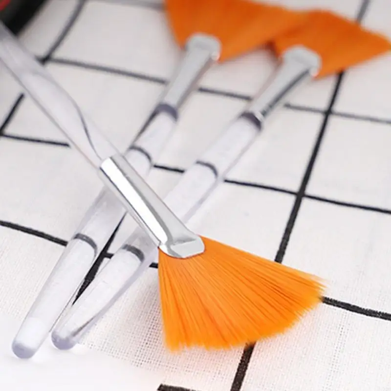 U0DE Практичные кисти для лица, веерная кисть для макияжа, мягкие портативные салонные косметические инструменты для женщин