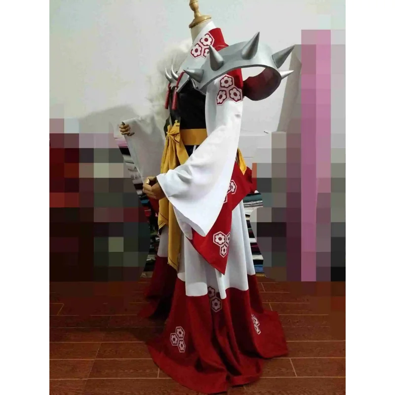 New Anime Inuyasha Sesshoumaru Cosplay Costume Carnival Halloween Arthur Curry Fancy Kimono Big Tail Custom Made