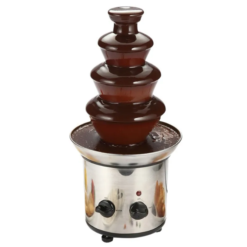 110v New Type Commercial Mini Chocolate Fountain Machine/Home Use 4 Tier Chocolate Spraying Machine