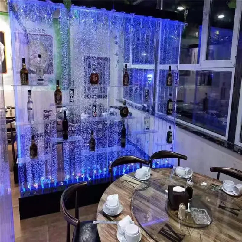 custom.High Quality Multi-Design Acrylic Panel LED Bubble Fountain Wall Home Hotel or Bar Screen & Room Divider