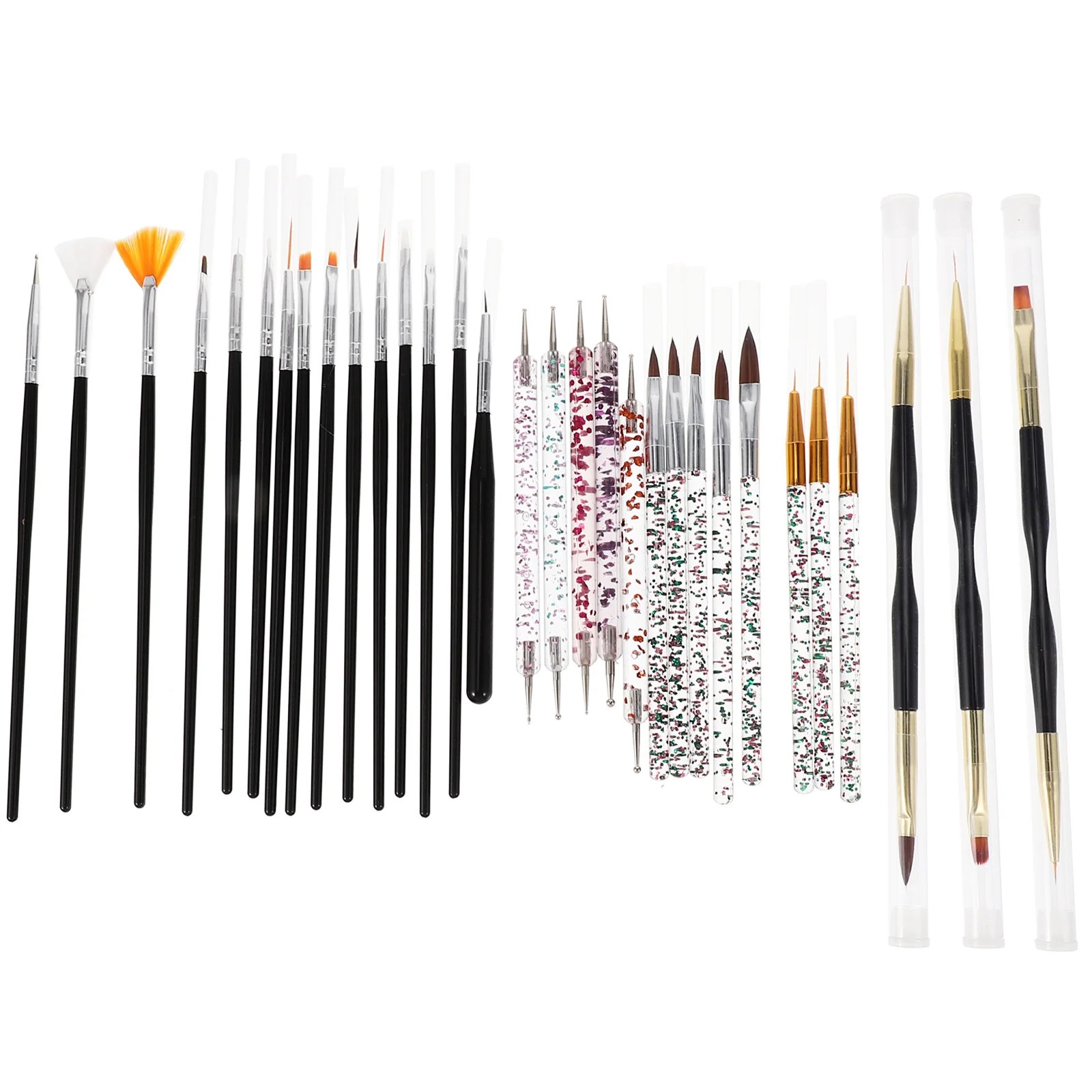 1 set 1 Set Of Art Brush Kit Professional Wear-Resistant Portable Nail Pens For Diy Manicure Design Dotting Tools Nail Supply