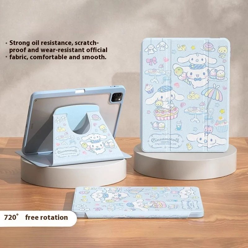 

Чехол Sanrio Cinnamoroll для iPad Funda ipad A16 11 дюймов, 10-го 11-го поколения, чехол для планшета Ipad Air3 4 5 Pro4 5 6 Mini 6 7 Защитный чехол