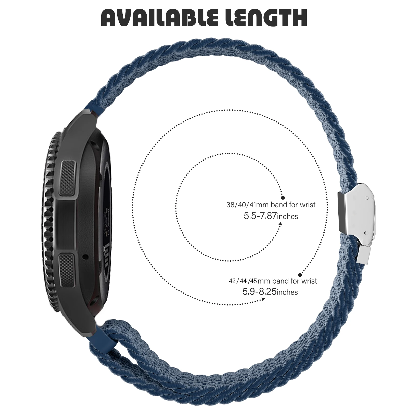 20mm/22mm band For Amazfit GTS/2/2e/3/4/GTS2 Mini/GTR/3/Pro/4/GTR2/47mm/stratos Braided Watch Bracelet Amazfit bip 6 5 3 straps image 4