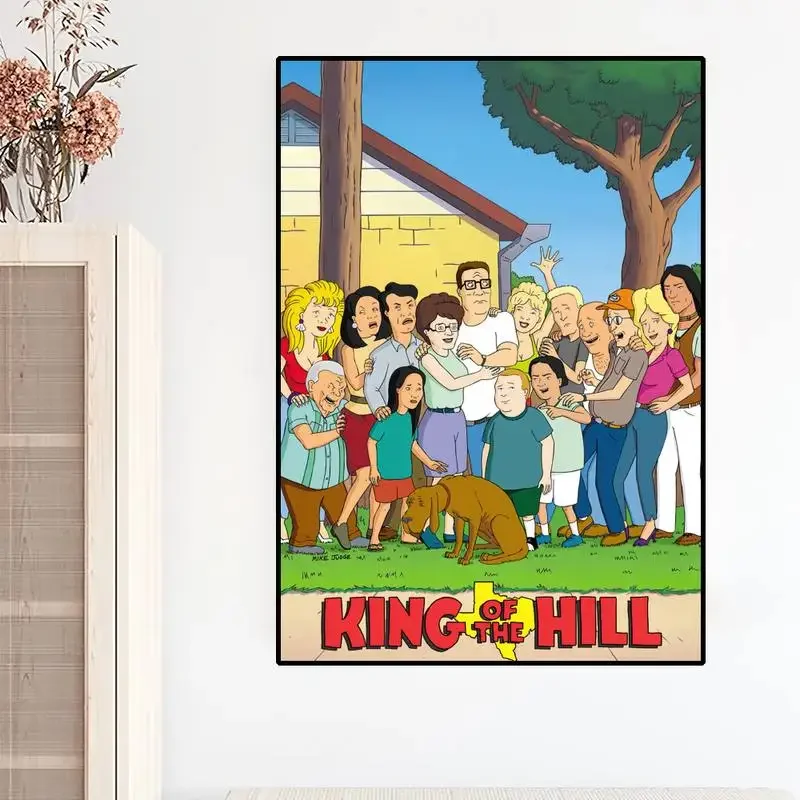 Cartoon K-King of the H-Hill POSTER Prints Wall Painting Bedroom Living Room Wall Sticker Small