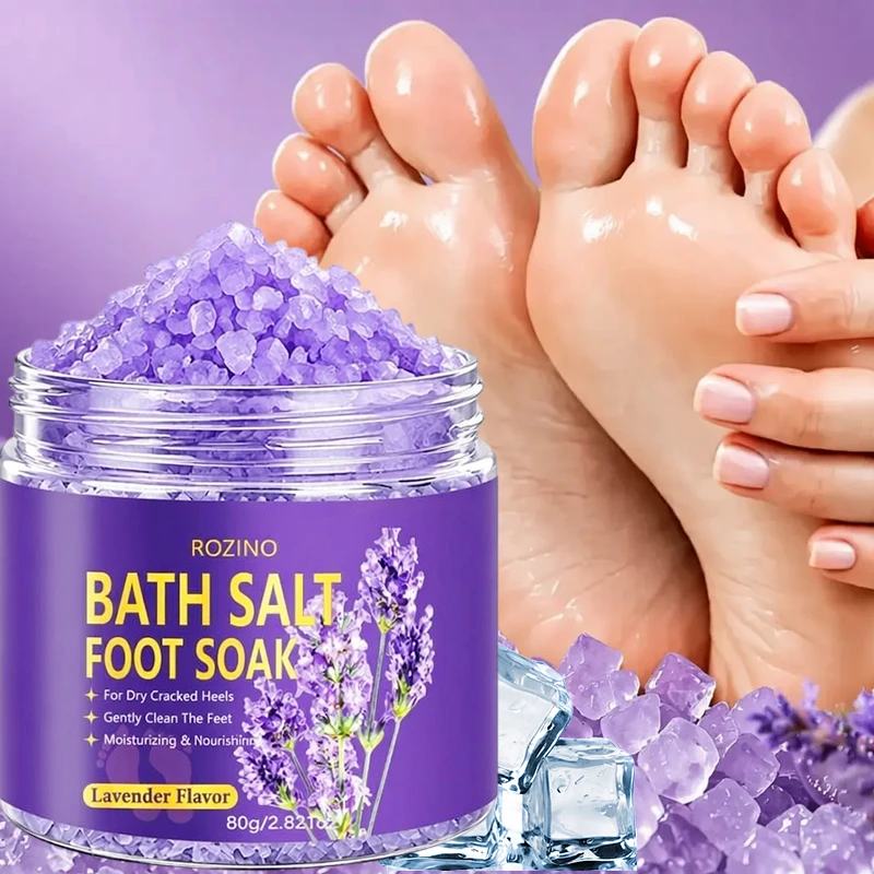 Rozino Lavender-Scented Foot Bath Salt Granules Have a Soft Texture and Can Clean the Impurities on the Surface of the Feet. It Has a Gentle Lavender Scent That Soothes the Body and Mind When Soaking Your Feet, While Also Moisturizing and Gently Nourishing the Skin of Your Feet. The Overall Formula Is Gentle and Easy to Use, Making It a Great Product for Daily Home Foot Care.