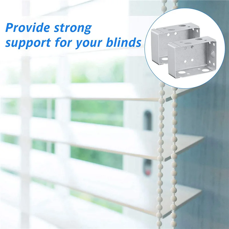 B03C-8 Stück Blindhalterungen 2 Zoll Low Profile Box Montagehalterung für Kopfschiene (weiß)