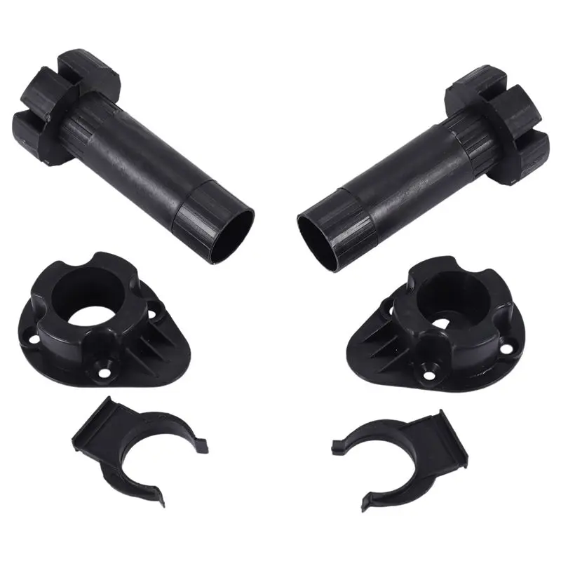 Limited Stock-FF 2X Plastic Adjustable Height Kitchen Cupboard Plinth Foot Leg Pair Black
