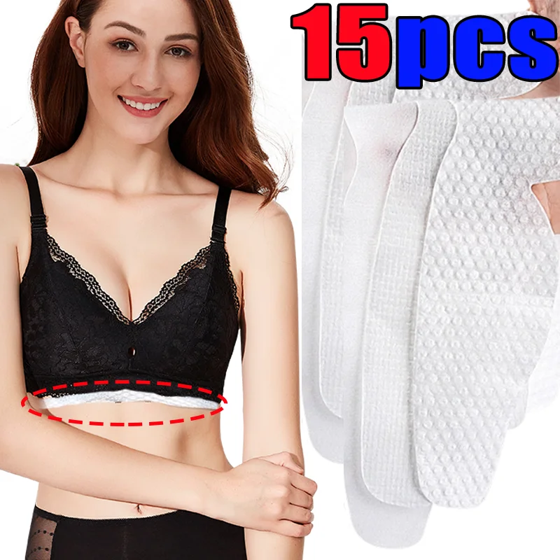 

Sweat-absorbing Pad Sweat Proof Bra Liners Disposable Non Woven Pads for Gym Work Invisible Protection Anti Moisture 1/15Pcs