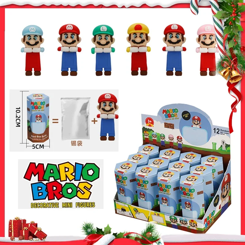 Sonny Angel Plumber Mario Series Surprise Peripheral Mini Cute Anime Figures Customized Model Toy Kid Christmas Gifts