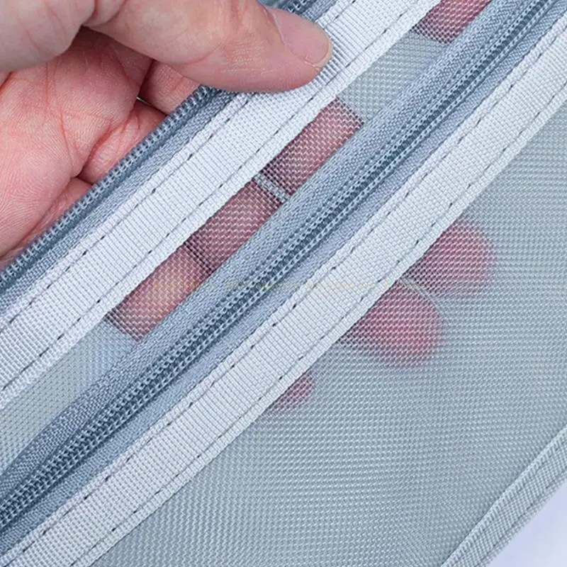 High Capacity Pencil Case Clear Mesh Pen Pouches Marker Organiser Storage Bag