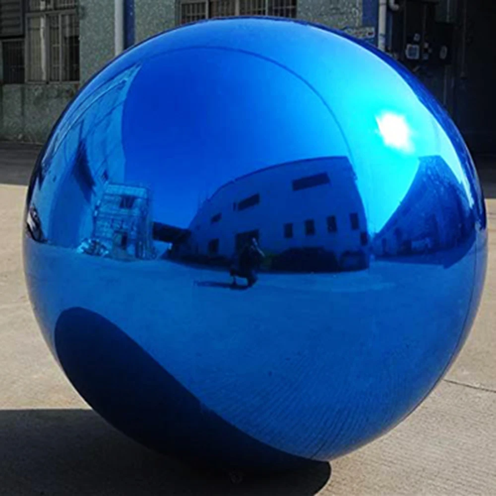 

Blue Inflatable Mirror Ball Airtight Hanging&standing inflatable Reflective Mirror Balloon full PVC For Wedding Event Decor