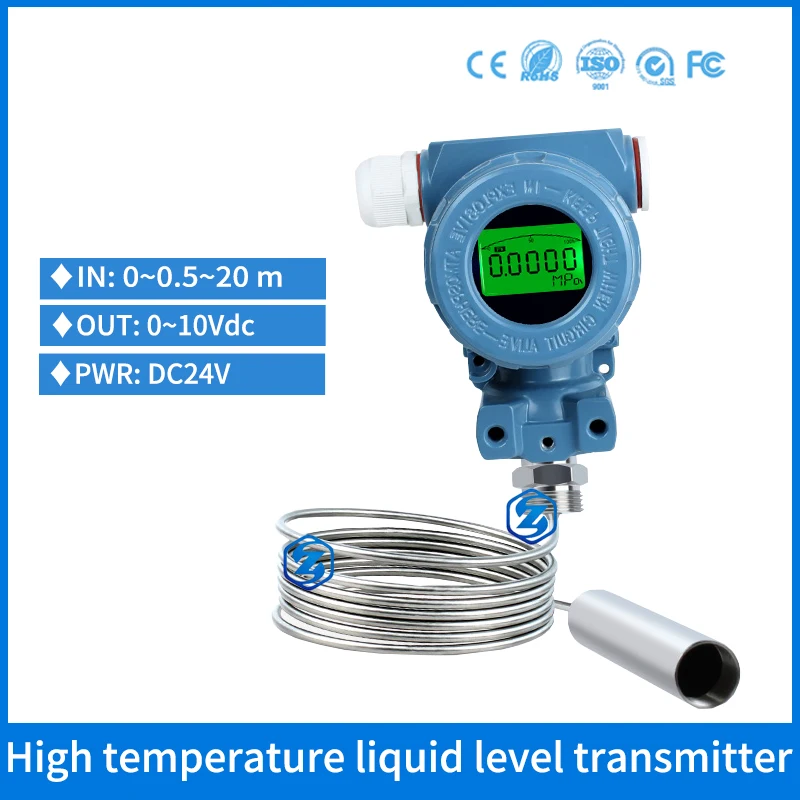 

0-10V IP68 Stainless Steel LCD Digital Petrol Oil Station Level Measuring Sensor Transmitter for Diesel Fuel Tank Boiler Water