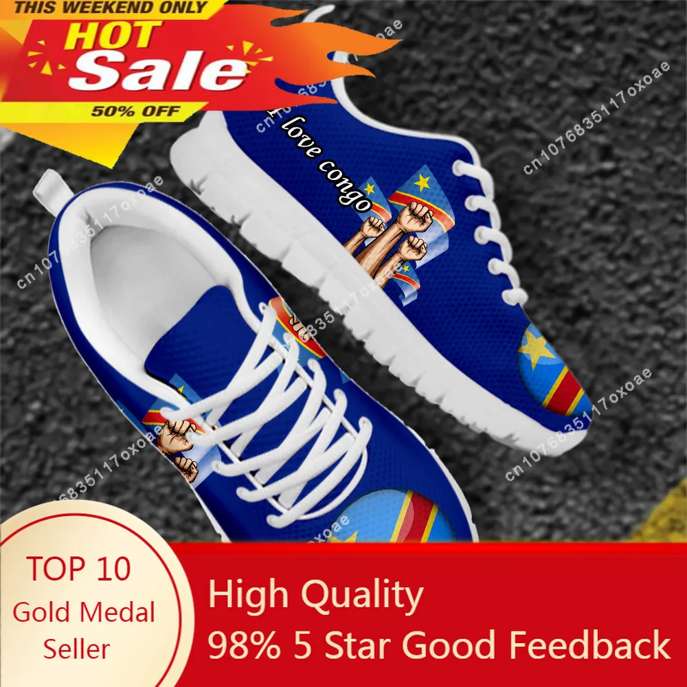 

Shoes for Women Congo Flag Print Spring Summer Comfort Flats Shoes Women Sneakers Casual Zapatillas Chaussure Femme