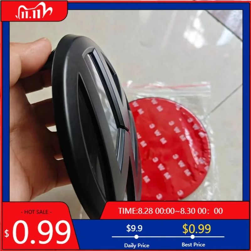 

VW GTI GOLF 2026 New Emblems Car Trash 2Pcs Car Styling Front Head Hood Bonnet Emblem Rear Tail Bumper Trunk Badge For Caddy 201
