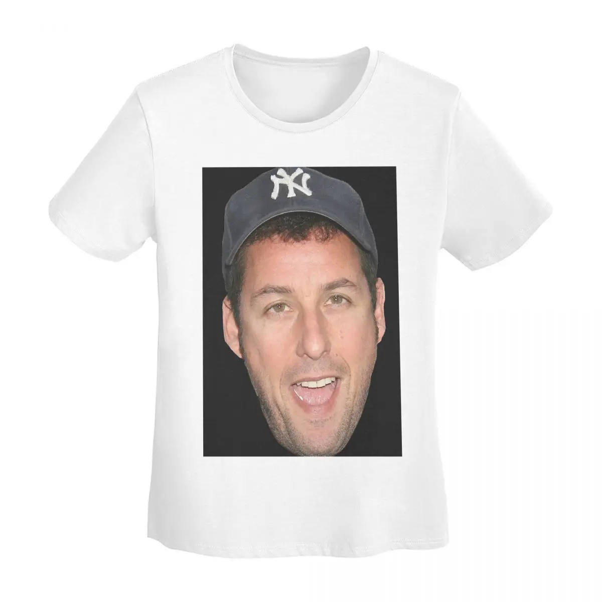

The Face Meme Adam Sandler Smile Amazing Poster T-Shirt Women Short Sleeve T Shirts Round Neck Streetwear Summer Tees Streetwear