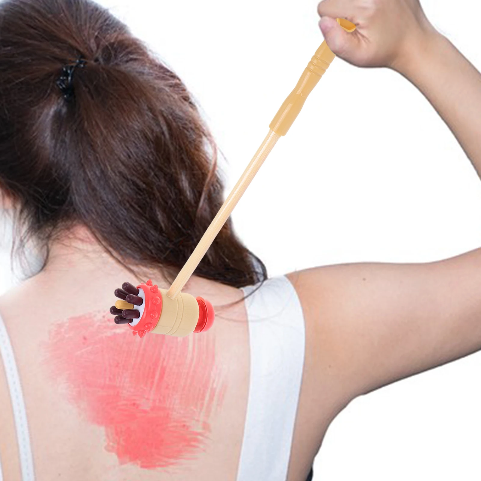 

2pcs Wooden Bead Massager Hand Held Deep Muscle Massage Tool For Back Waist Shoulder Portable Household Massagers Neck Thigh