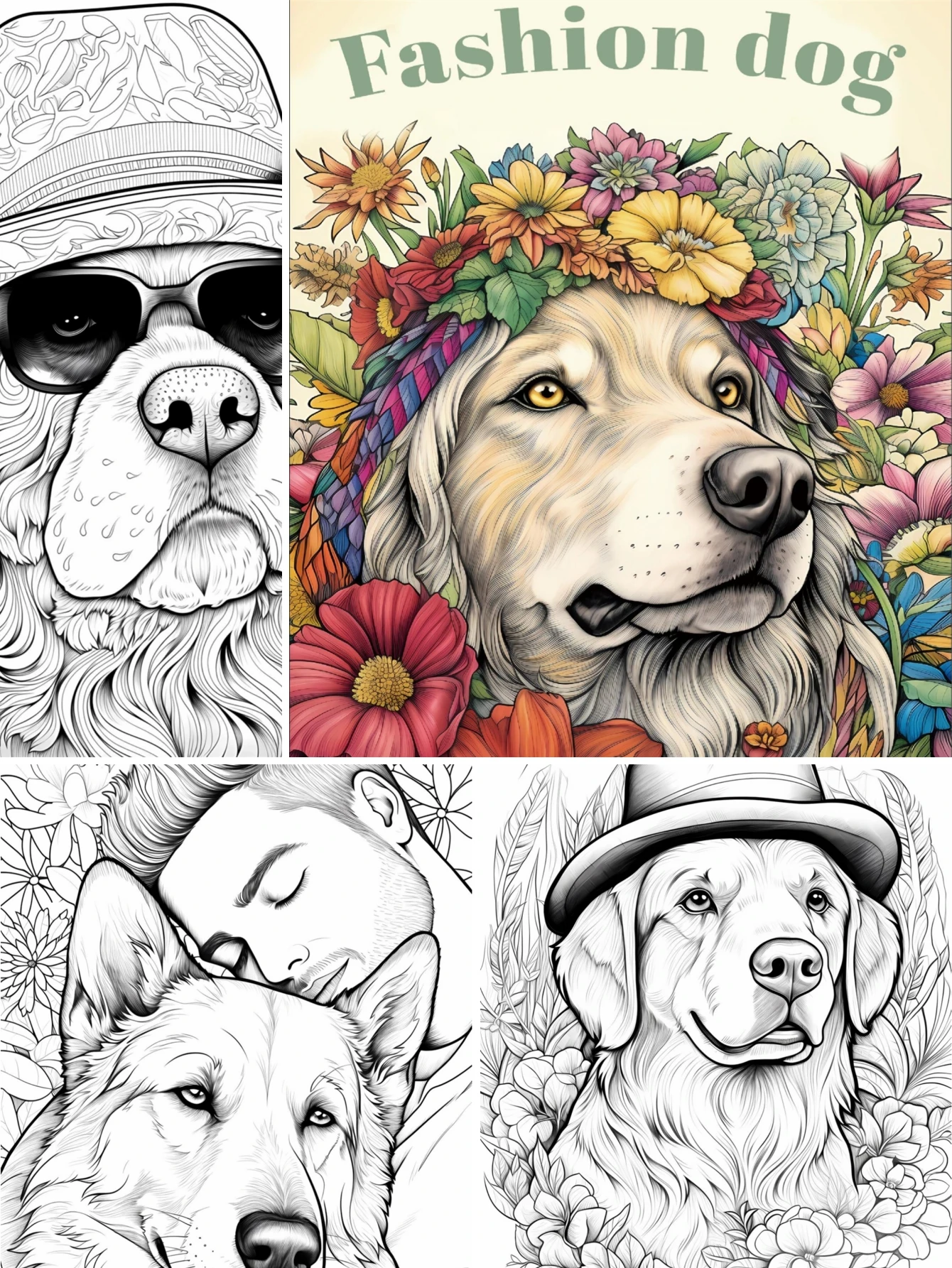 1pc Art Coloring Book Original Upgraded Paper Thickened 22 Pages Coloring Books Gift For Holiday Birthday Party Fashion Dog