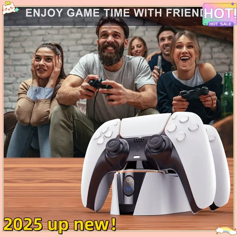 Classy-Dual Fast Charger For PS5 Controller Charger Station Charging Cradle Dock Station With LED Indicator For PS5 Dualsense