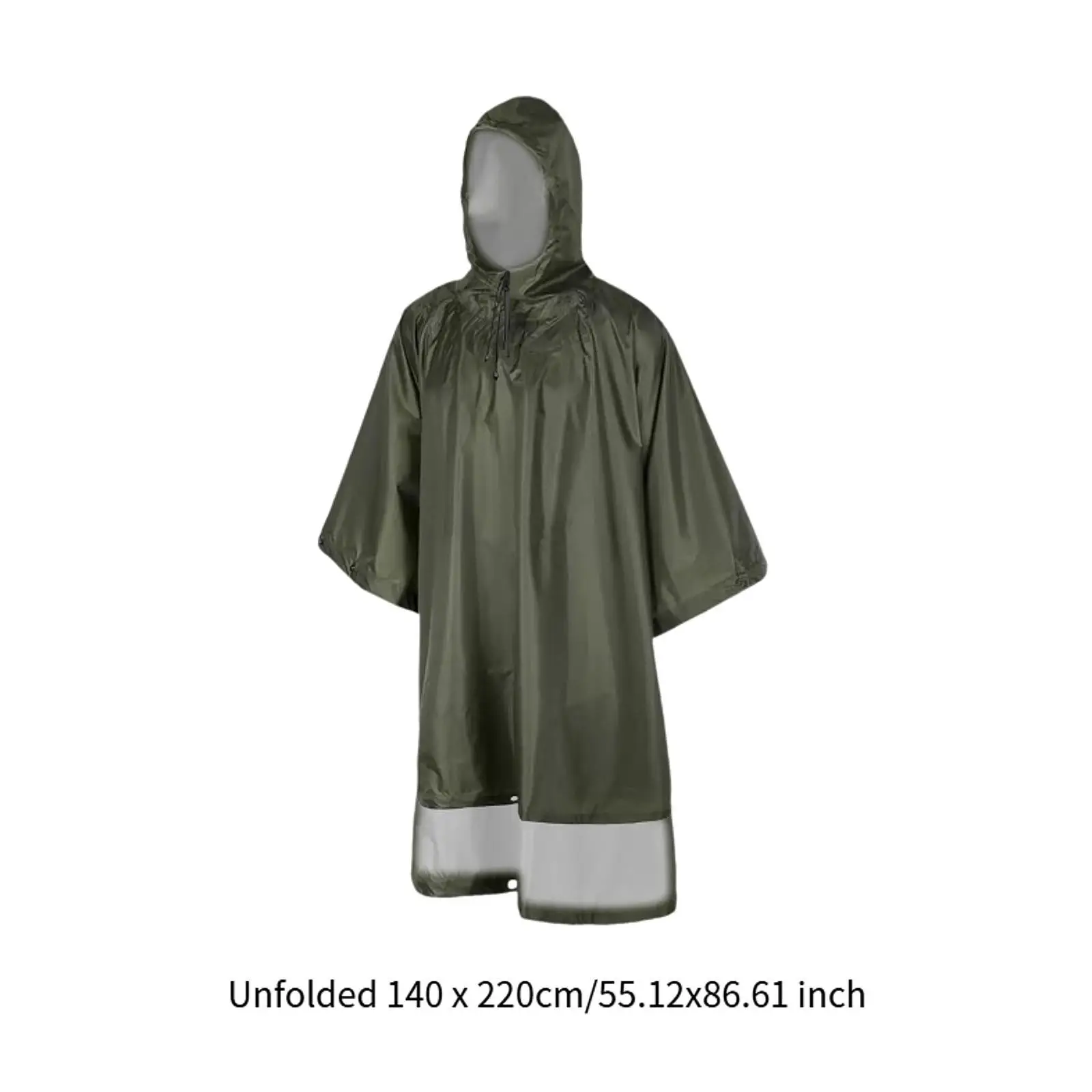Poncho de chuva 3 em 1 com capuz capa de chuva tapete de piquenique pulôver prático