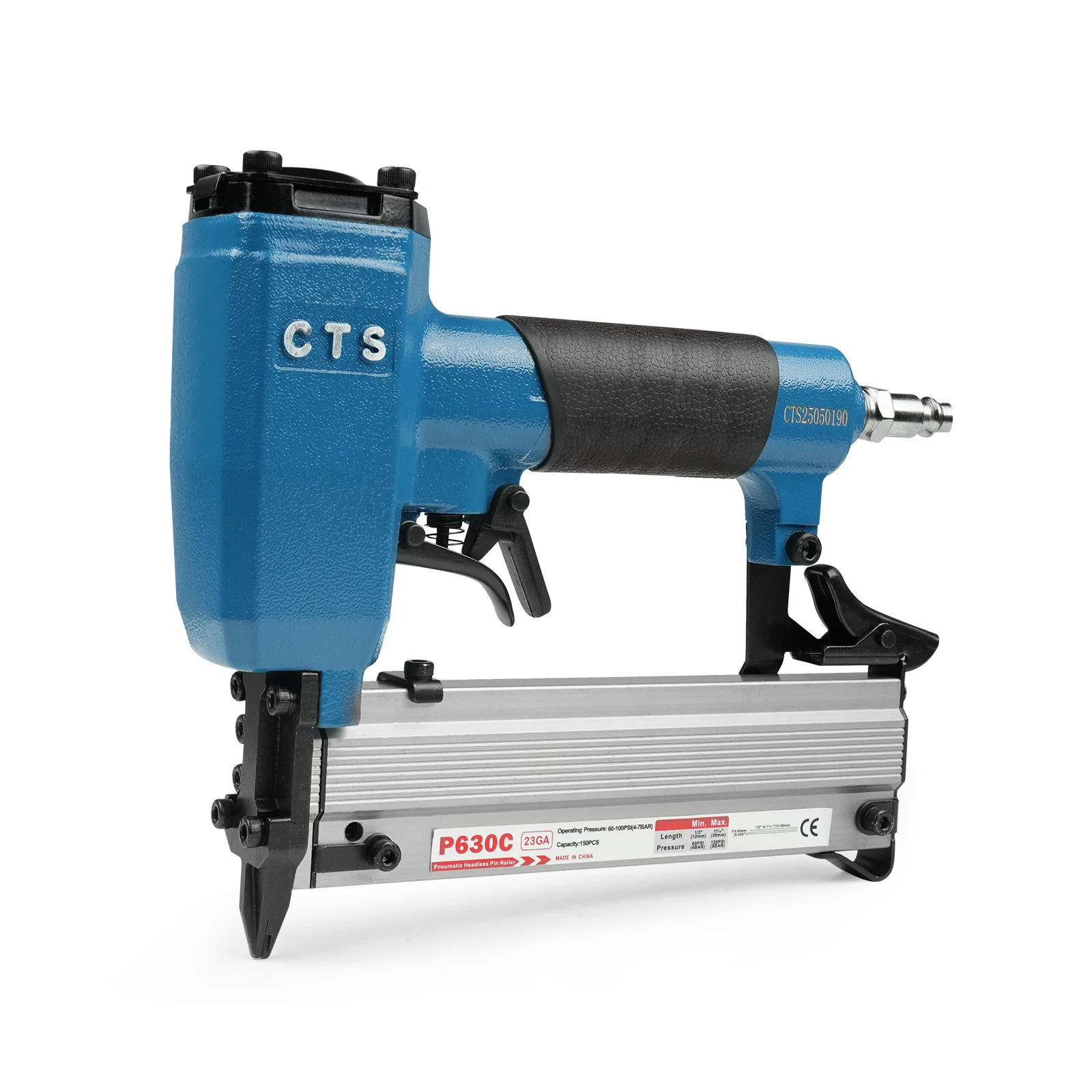 

Pneumatic P630C 23 Gauge Headless Pin Nailer Accepts 10-30mm Pin Nails, Air Pin Nail Gun for Furniture