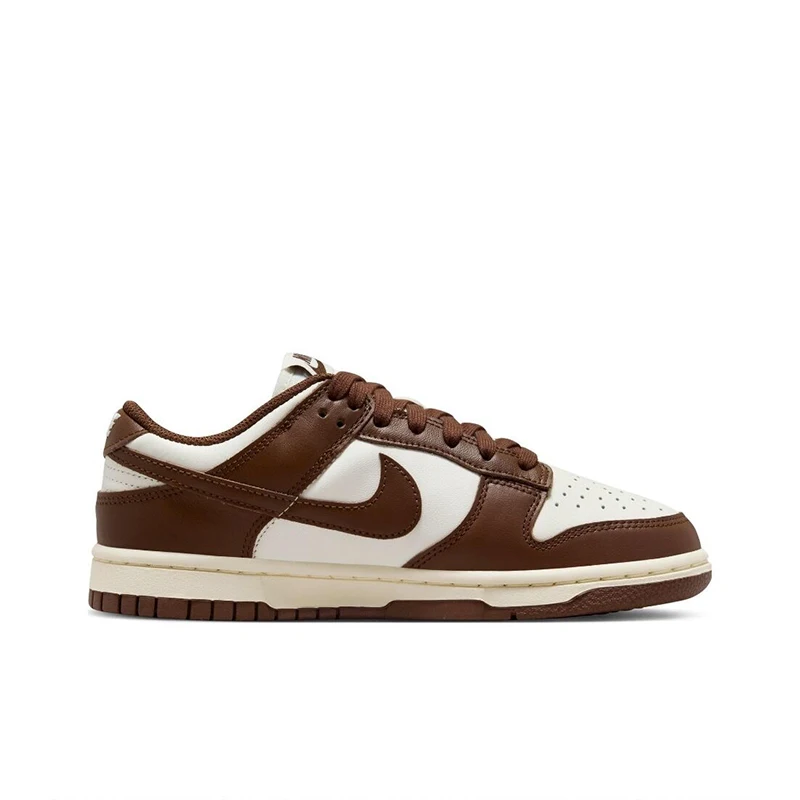 Original Nike Dunk Low \'Surfaces In Brown And Sail\' Women\'s Skateboarding Shoes Chocolate Brownish White Sneakers DD1503-124