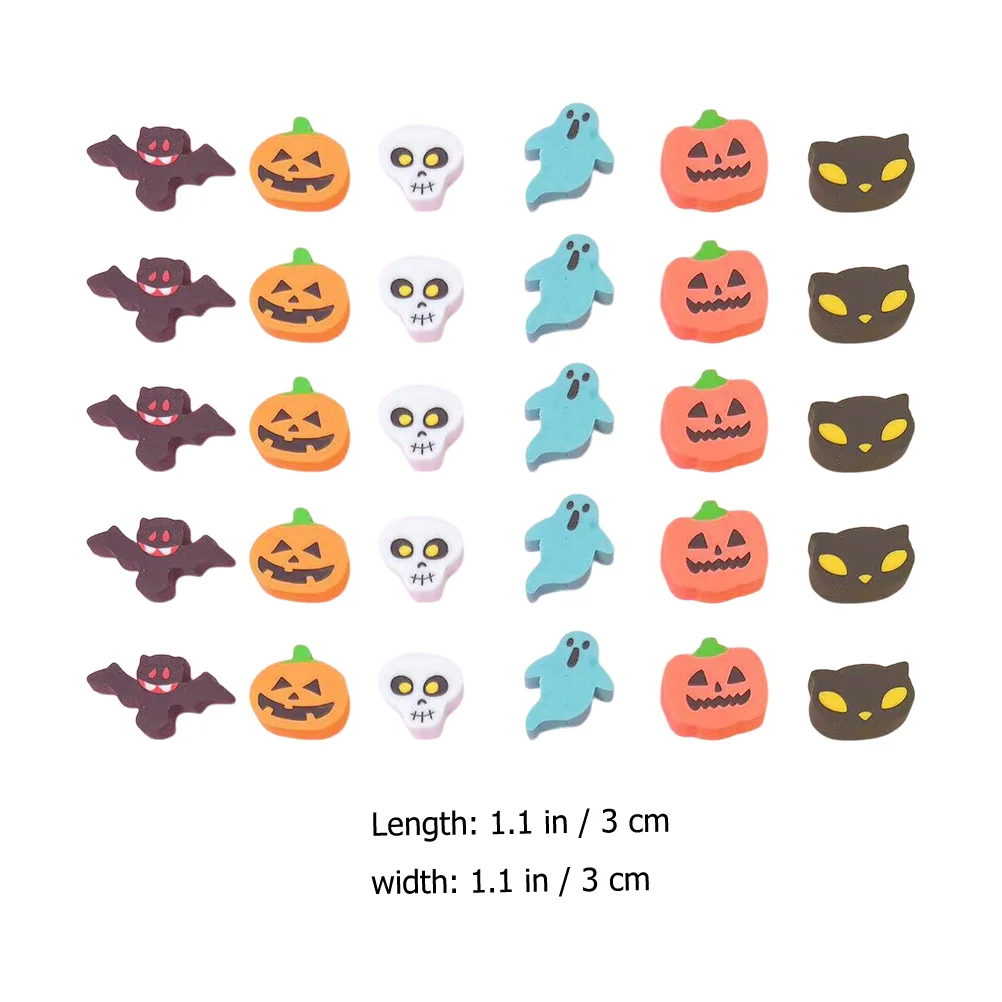 Gommes en forme de chauve-souris pour Halloween, fournitures de dessin, gommes de faveur de fête, gomme tête de mort, Aliments, 100 pièces