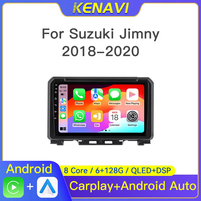 

2Din Car Stereo Radio For Suzuki Jimny JB64 2018 2019 2020 Multimedia Player GPS Wireless Carplay Android Auto Head Unit Screen