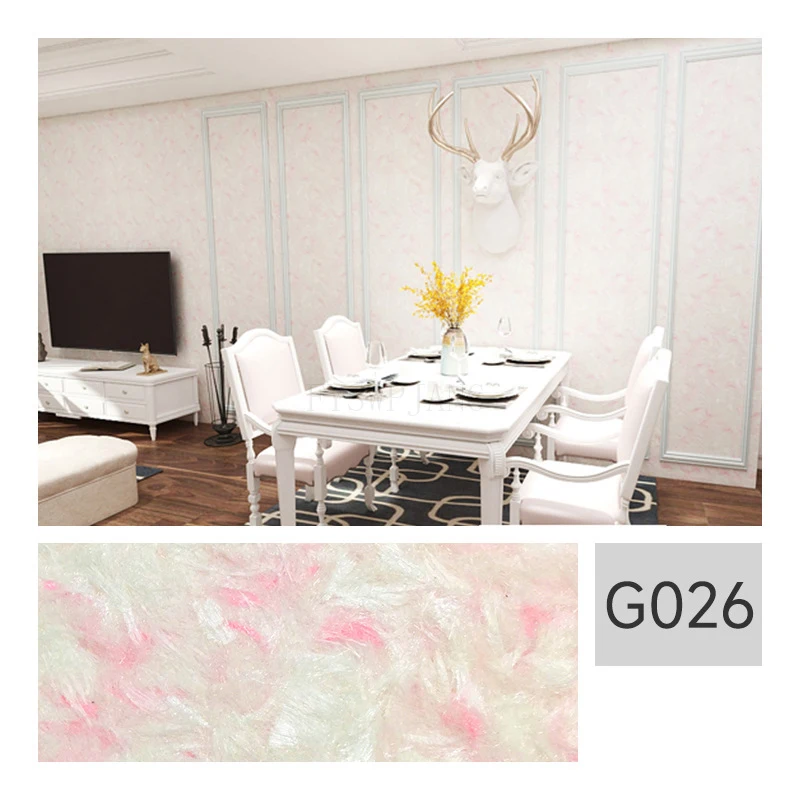 1KG Wall Clothing Fiber Paint Pure Velvet Living Room Background Wall Decoration Material Self-Brushing Paint Liquid Wallpaper