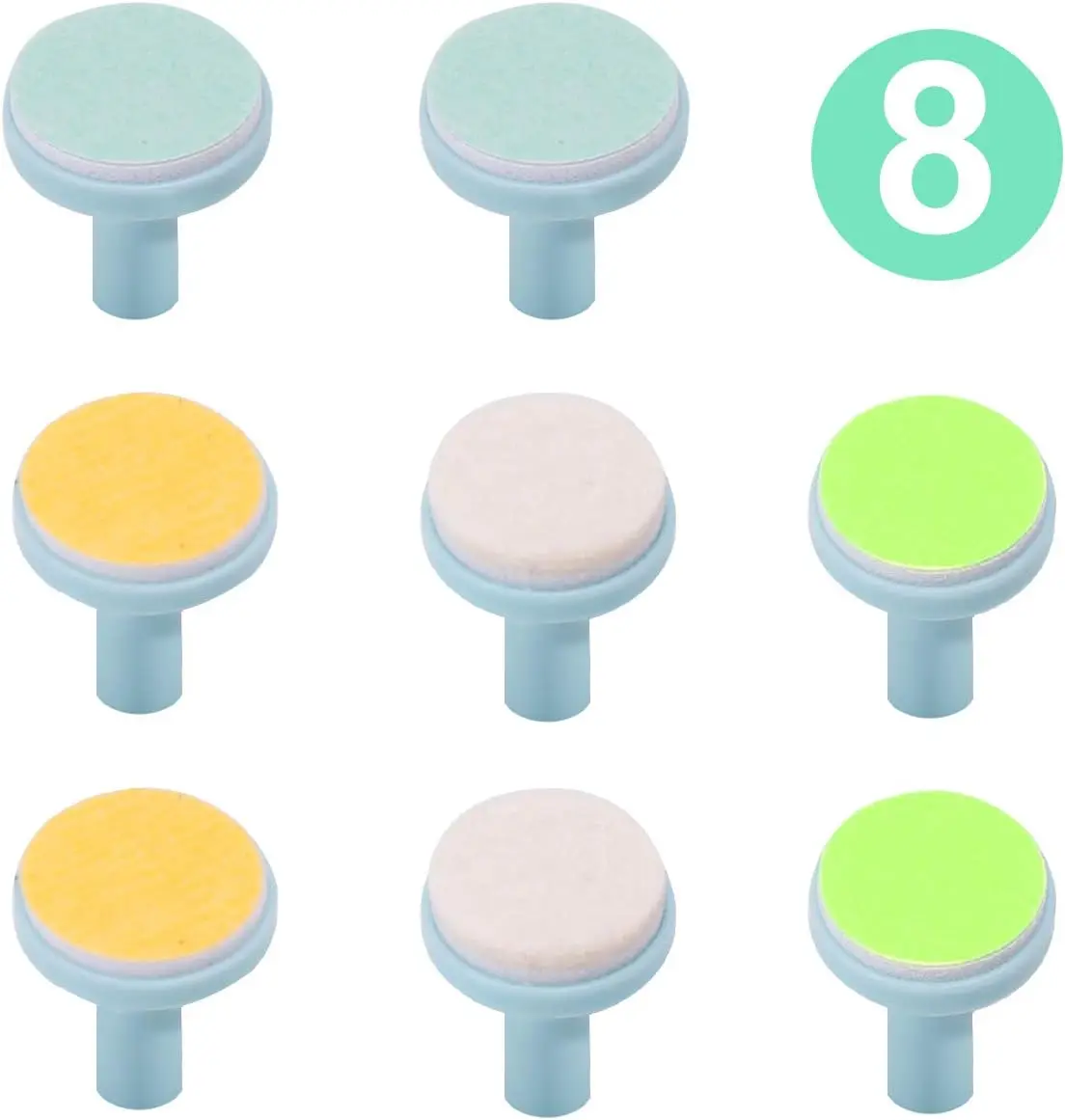 

Baby Nail File Replacement Pads 8 Pack - Cushioned Grinding Heads for Electric Nail Trimmer, Polish Disc for Infant Toddler Toes