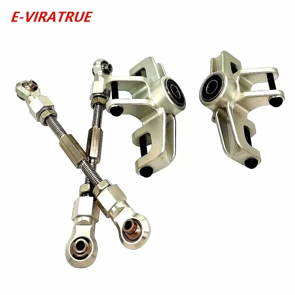 E-VIRATRUE 7075Alu Front Steering Knuckles&adjustable Front Steering Link Rods For Losi Super BAJA REY 1/6
