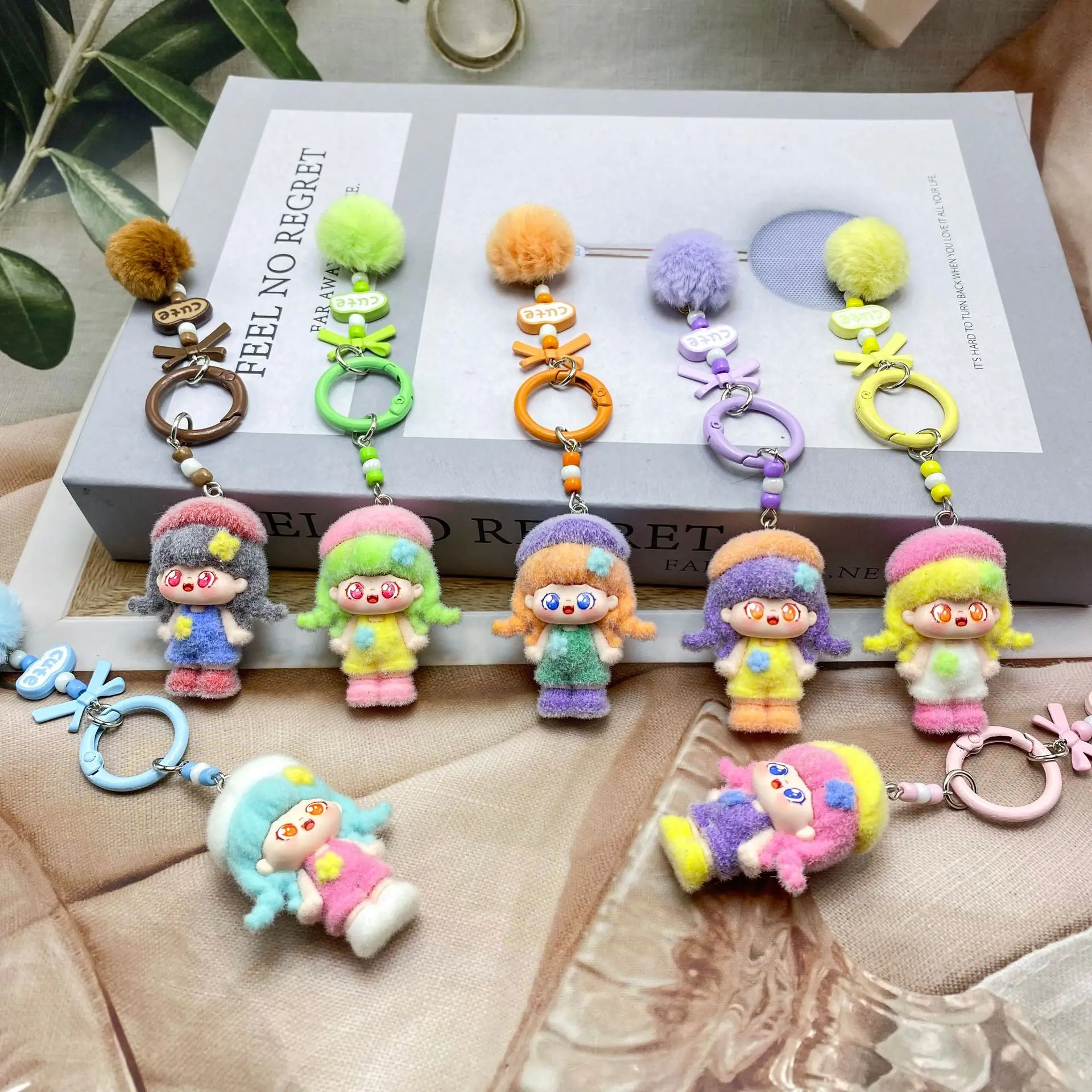 

New model Keychain Anime Cute Figure Fashion Keyring Pendent Car Key Accessories Doll Toy Xmas for
