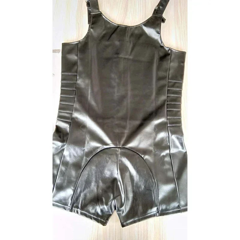 مثير الرجال بو الجلود مثير سستة أكمام ارتداءها المثيرة بذلة نادي المرحلة زي مثليون جنسيا الملابس الداخلية #3