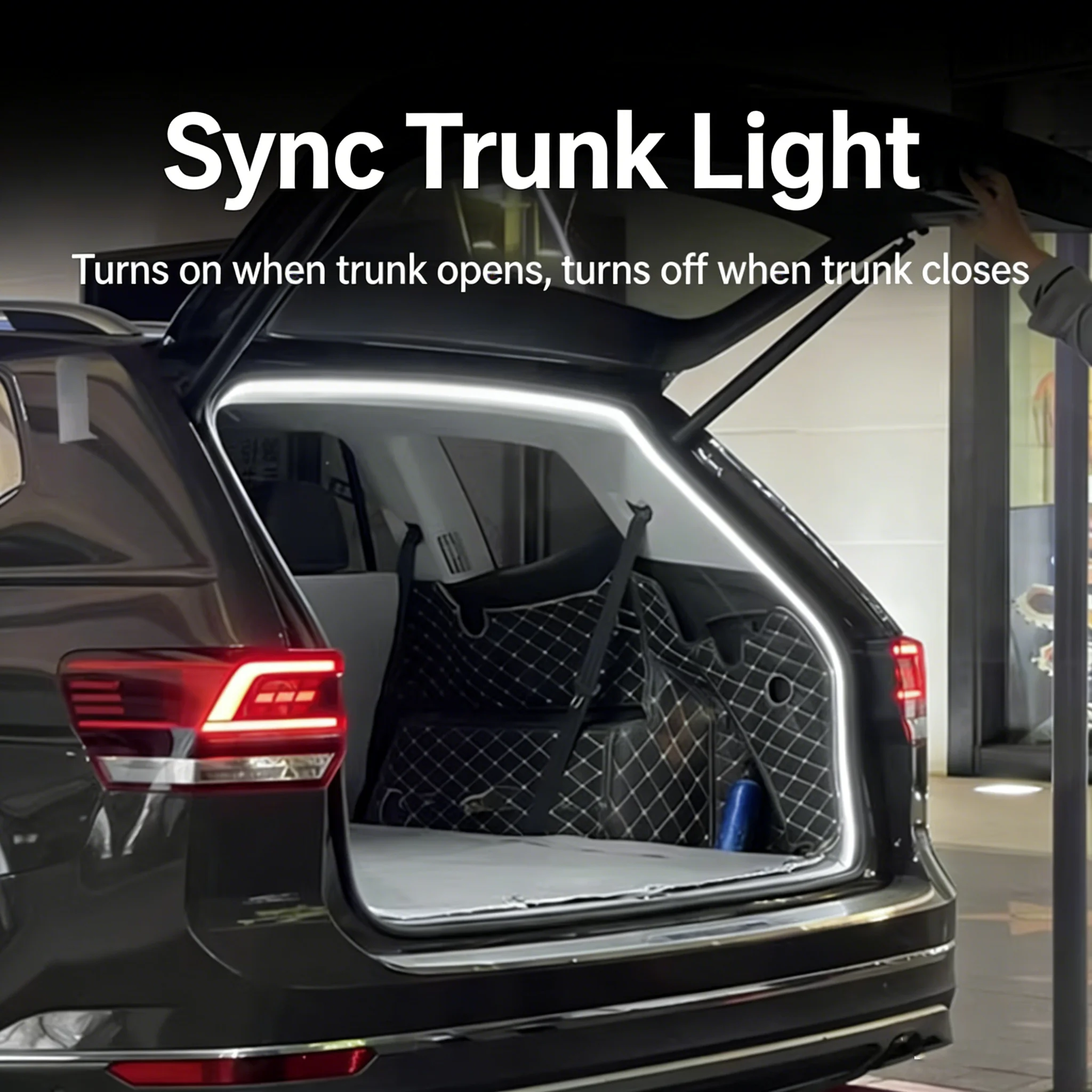 

LED Rear Trunk Light Bar For Jetta SUV VS5 VS7, White & Warm White Car Trunk Modified Atmosphere Lamp