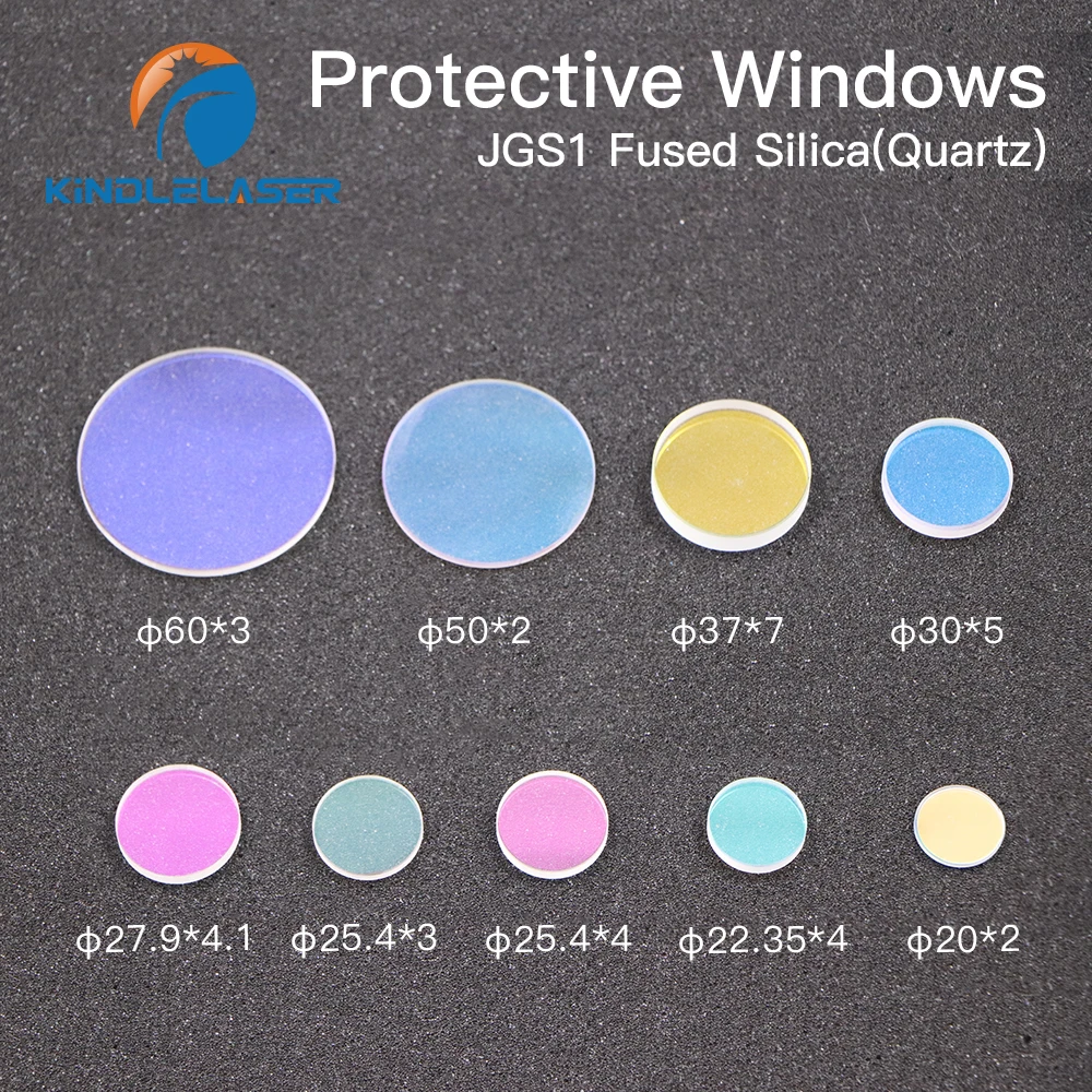 KINDLELASER Laser Protective Windows D20 - D29 Series Quartz Fused Silica for Fiber Laser 1064nm Precitec Raytools WSX