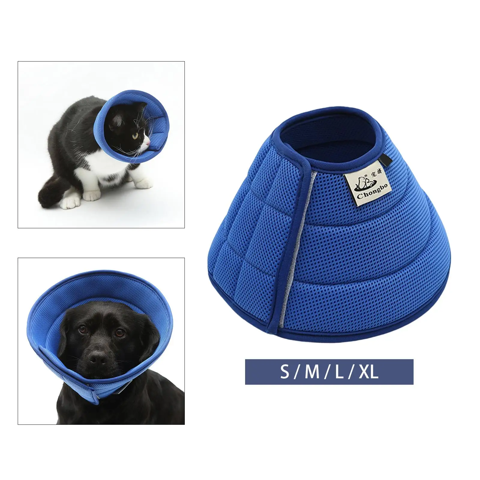 Dog Cone Collar Stop Licking Anti Bite Lick Wound After Surgery Soft Edge Protective Wound Dog Cone Neck Collar Dog Cat Cone