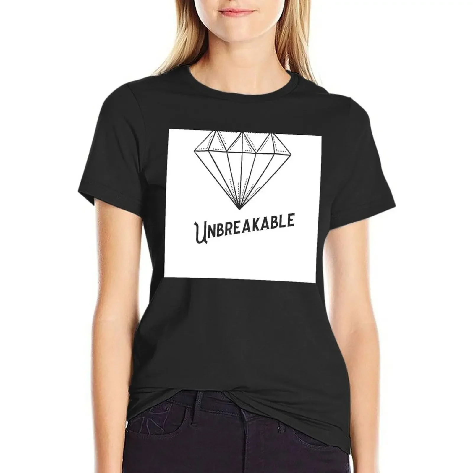 

Unbreakable as a diamond T-Shirt plus sizes lady clothes animal print graphics t-shirts for Women pack
