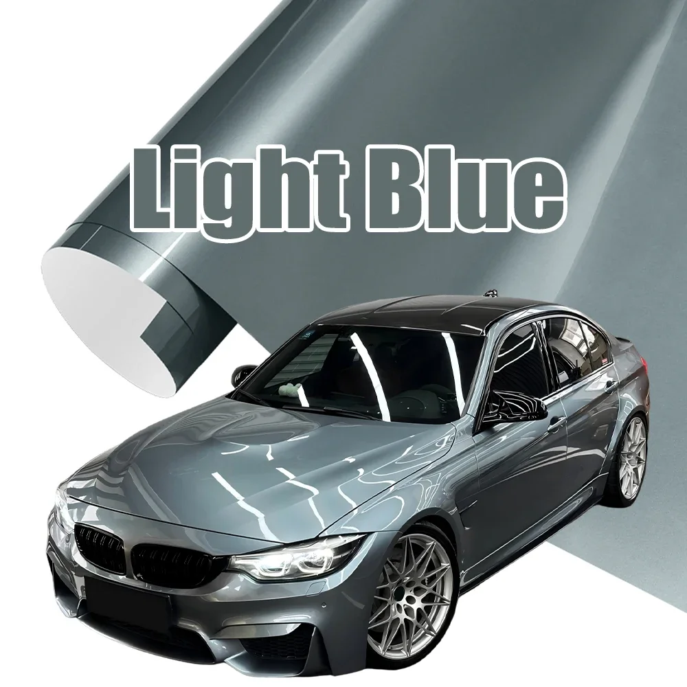 

ПЭТ жидкая светло-голубая виниловая пленка, водостойкая фольга, наклейка на автомобиль, самоклеящаяся пленка для выпуска воздуха, авто, аксессуары для стайлинга «сделай сам»