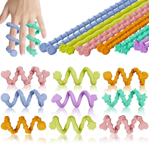 Fidgeting Sensory Sticks Toys, Anti Stress Relief Anxiety Silicone Textured Calming Sensory Toy For Autism ADHD Kids Antistress
