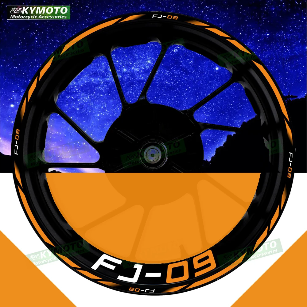 

Для FJ-09 FJ09 аксессуары для мотоциклов 17-дюймовые наклейки на передние и задние колеса обтекатель полосы колес светоотражающие наклейки украшения