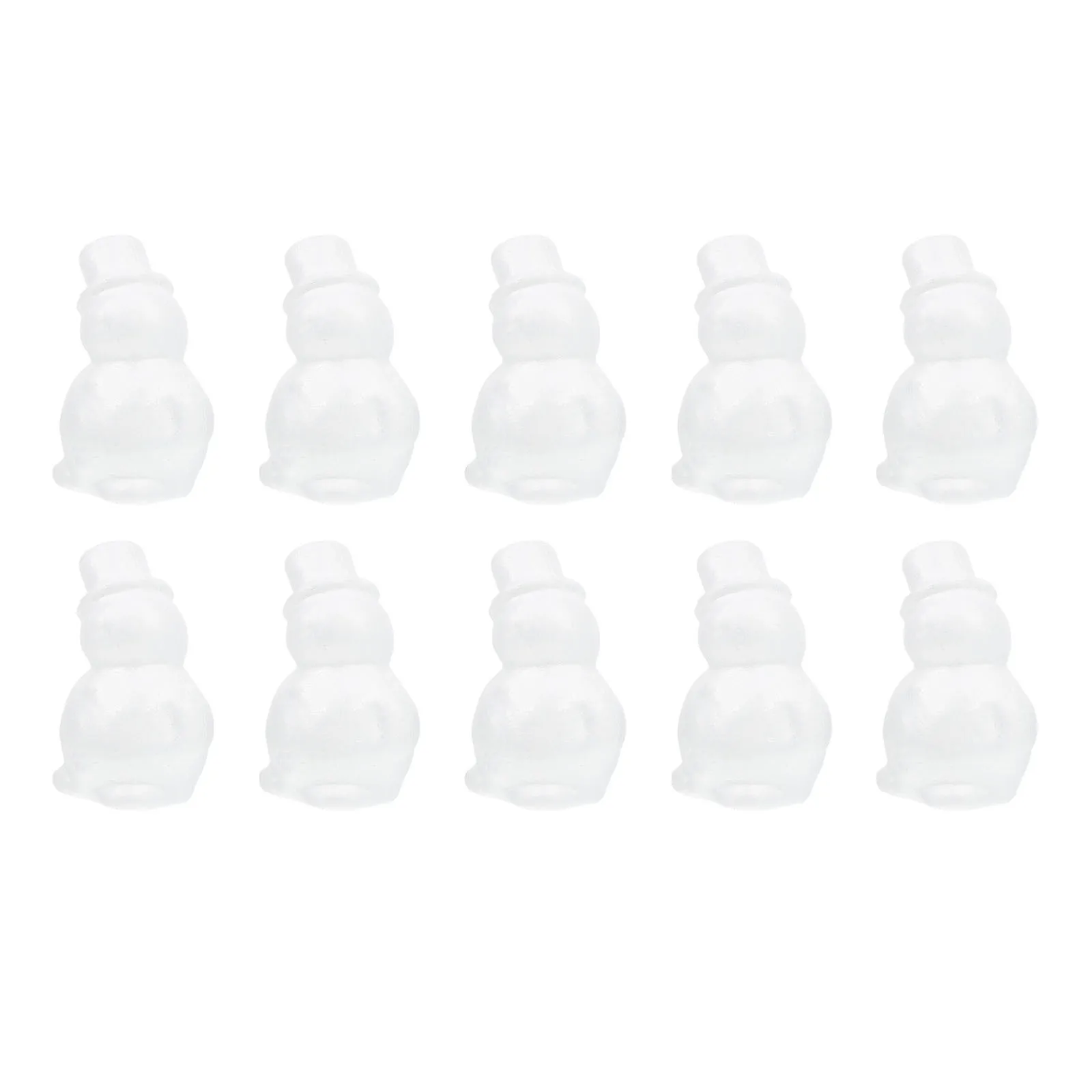 

10Pcs Snowman Foam Balls DIY Xmas Pendants Unfinished Christmas Tree Decorative Ornament Holiday Party Supplies