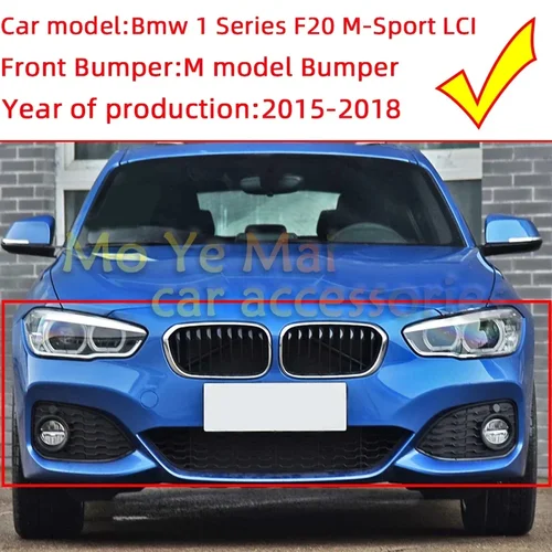 Imagen 2 del producto Tapa de cubierta de gancho de remolque de parachoques para BMW Serie 1 F20 F21 LCI m-sport 2015-2018 51118064578 51128060301 116i 118i 125d M135i Hatchback